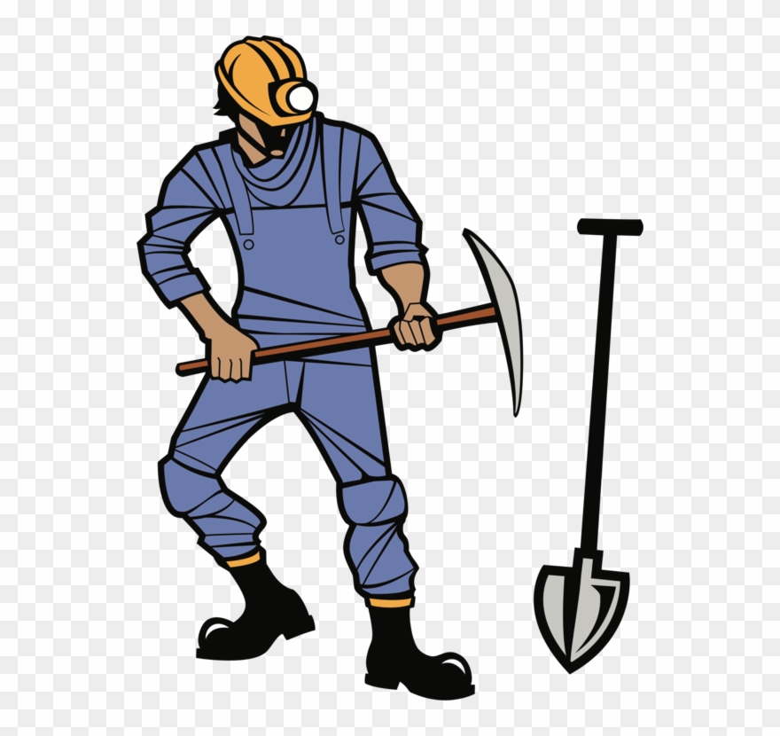 Coal Mining Miner Pickaxe - Coal Miner Clip Art - Png Download