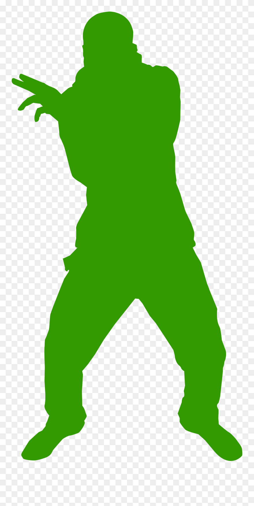 Big Image - Silhouette Dancer Green Png Clipart