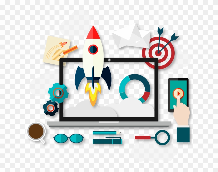 Marketing Clipart Digital India - Digital Marketing Vector Png Transparent Png