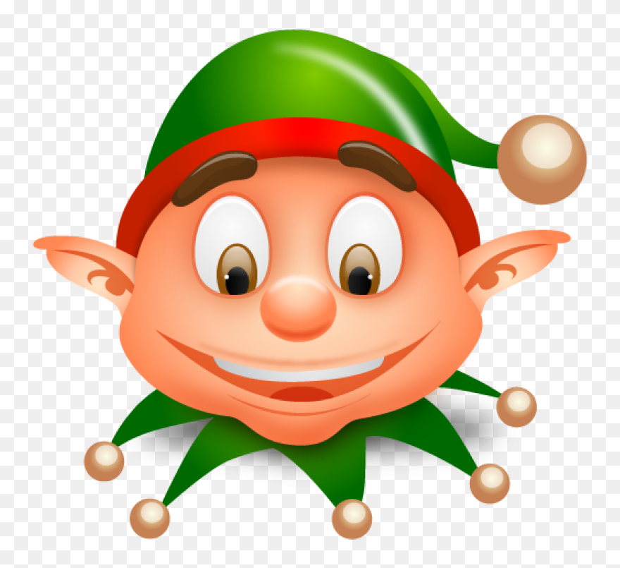 Christmas Elf Clip Art Clipart - Christmas Elf Face Clipart - Png Download