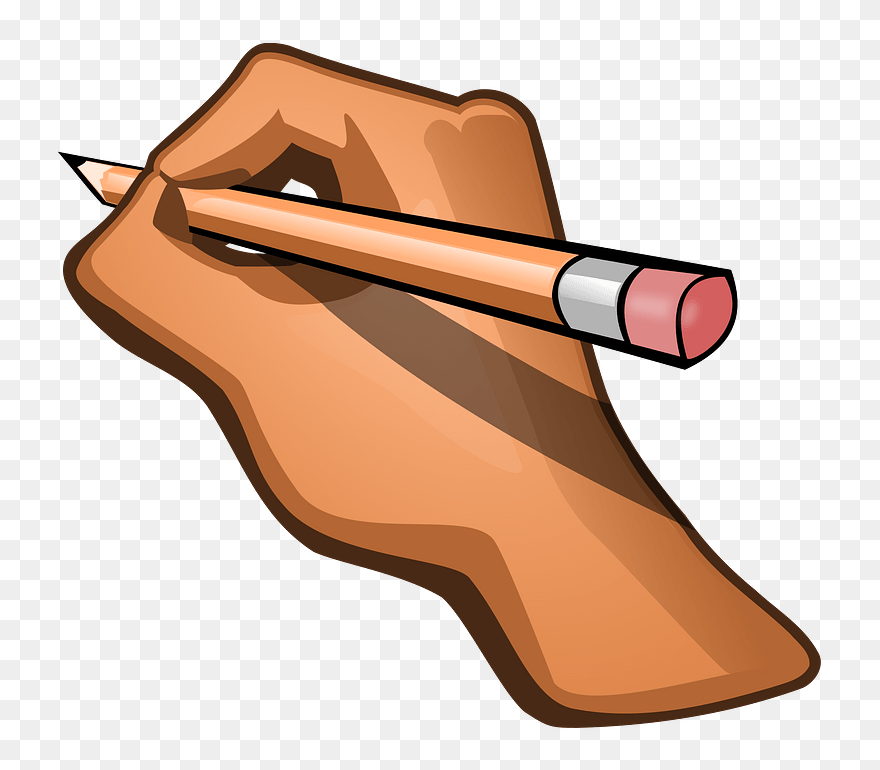 Writing Numbers Clipart - Hand With A Pencil - Png Download