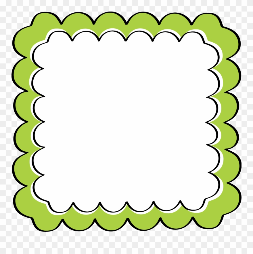 Green Scalloped Frame - Paparazzi Accessories Grab Bags Clipart