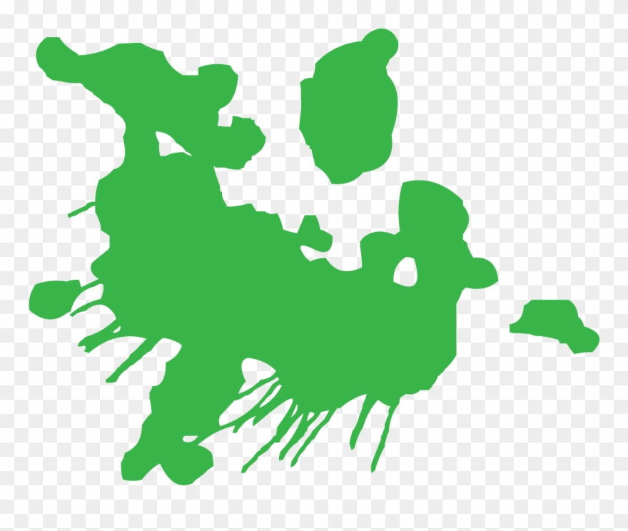 Splatter Clipart - Green Paint Splatter Clip Art - Png Download