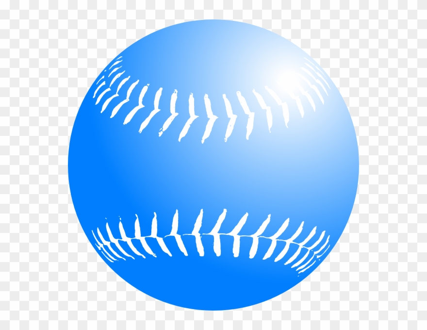 Blue Softball Svg Clip Arts 600 X 600 Px - Png Download