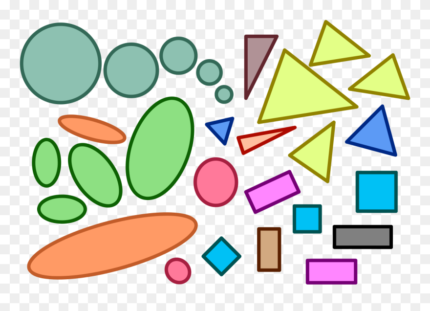 Geometry Clipart Kindergarten Math - Geometric Shapes - Png Download