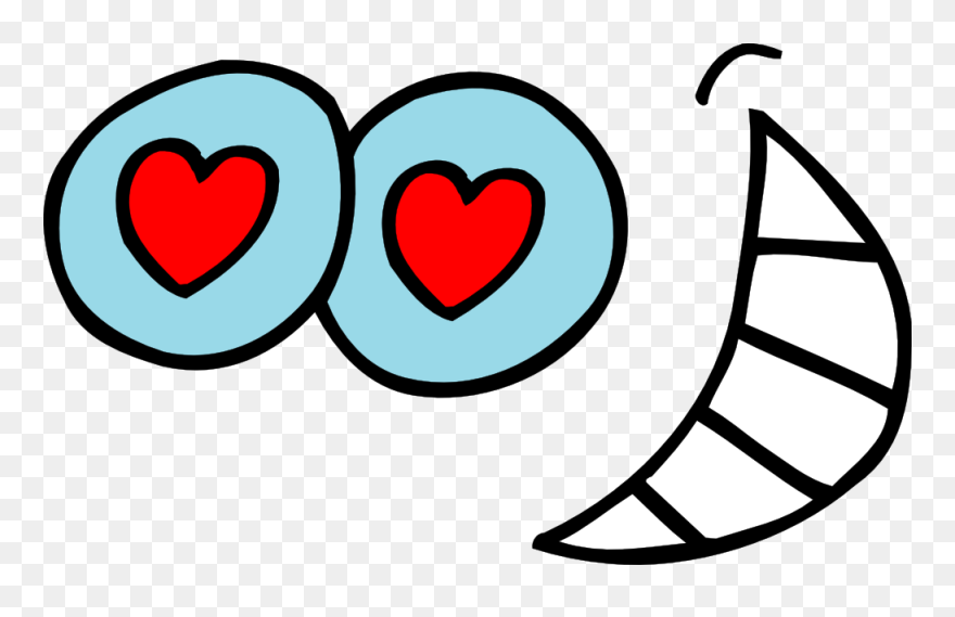 Valentine 5 Large 900pixel Clipart, Valentine 5 Design - Heart Eyes Clip Art - Png Download