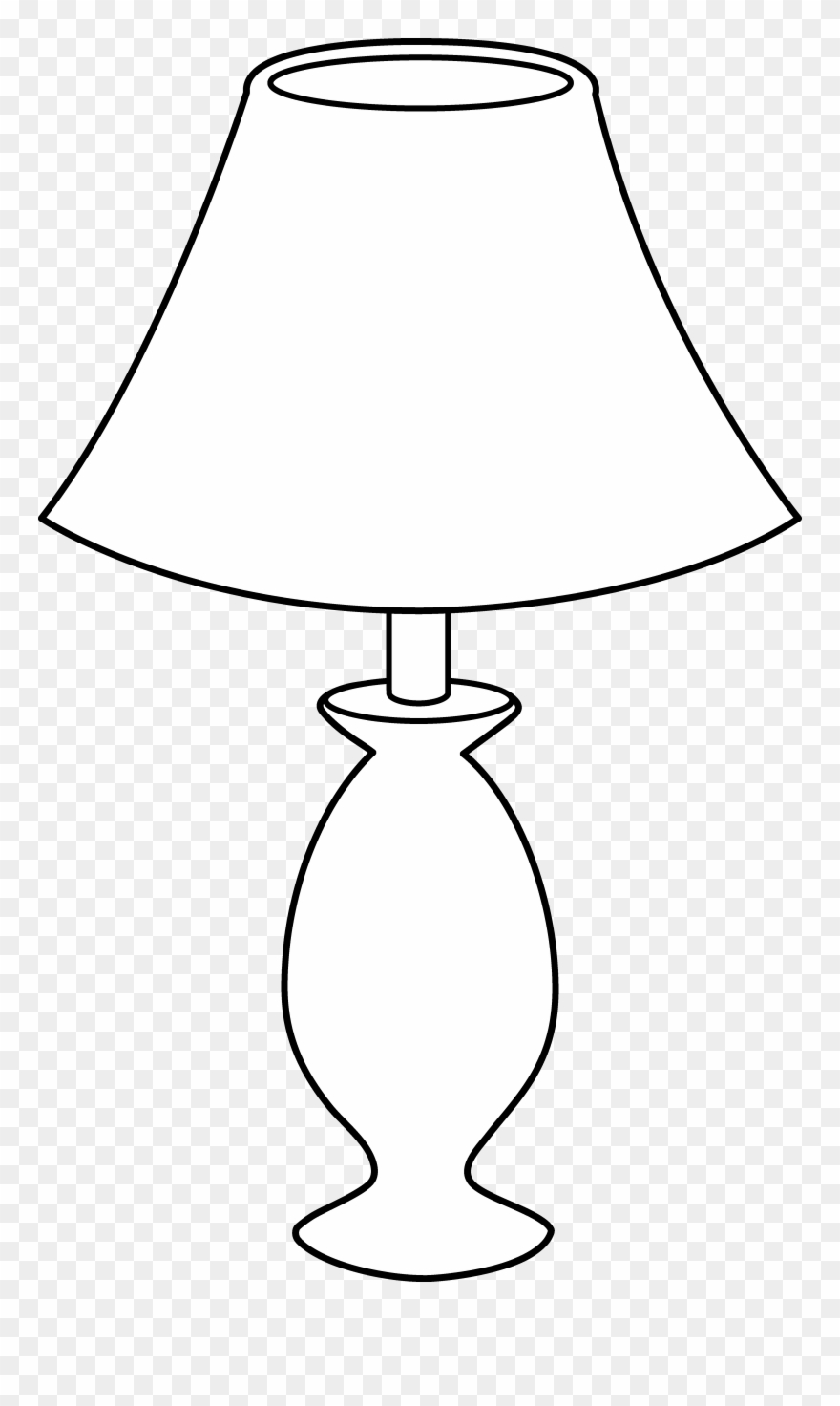 Oil Lamp Clipart Black And - Table Lamp Pencil Drawing - Png Download