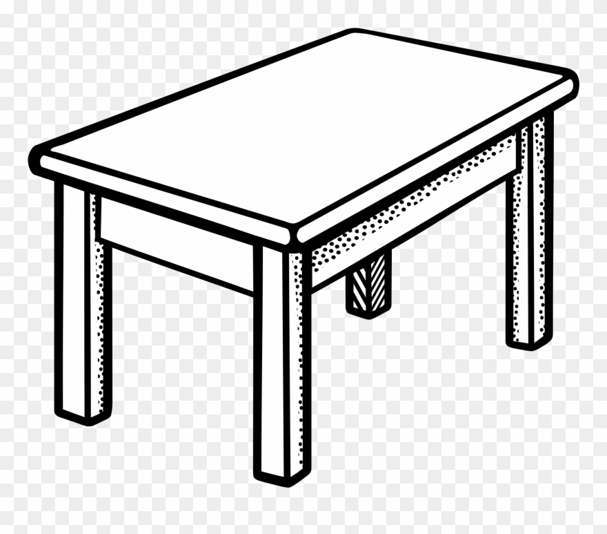 Clip Art Tables Clipartfest - Table Clipart Black And White - Png Download
