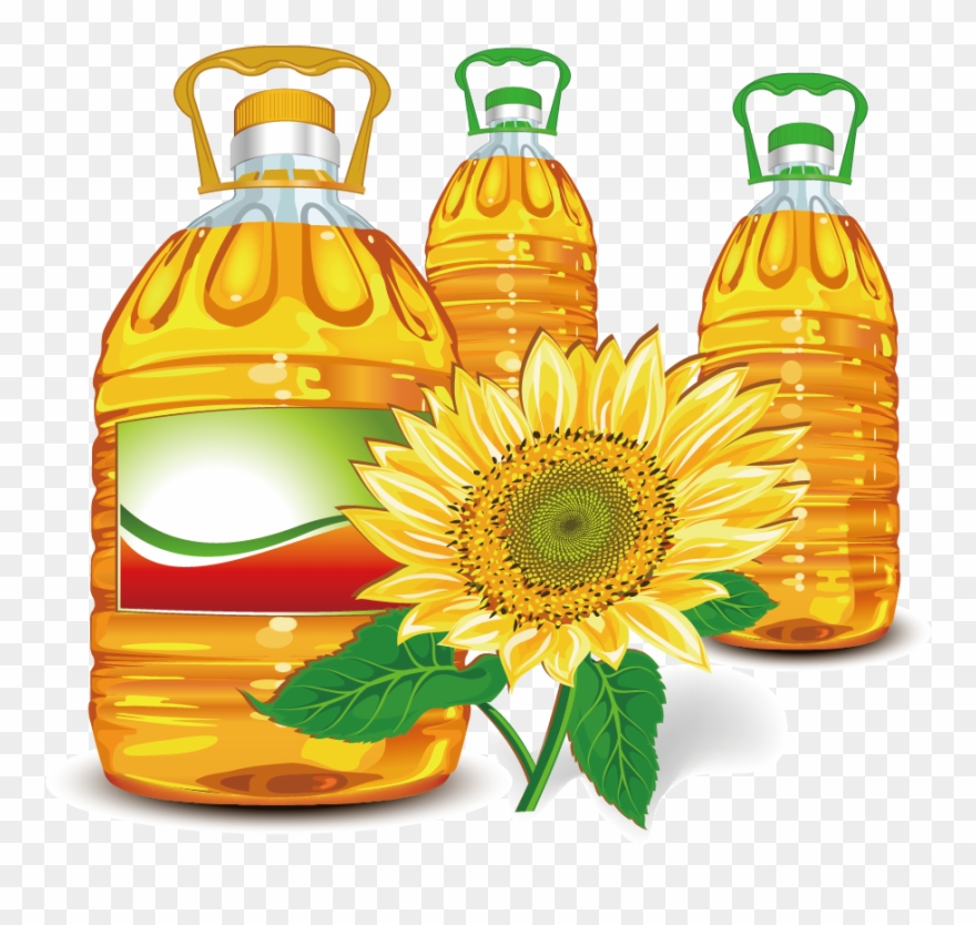 Png Library Stock Sunflower Olive Clip Art - Oil Bottle Vector Transparent Png