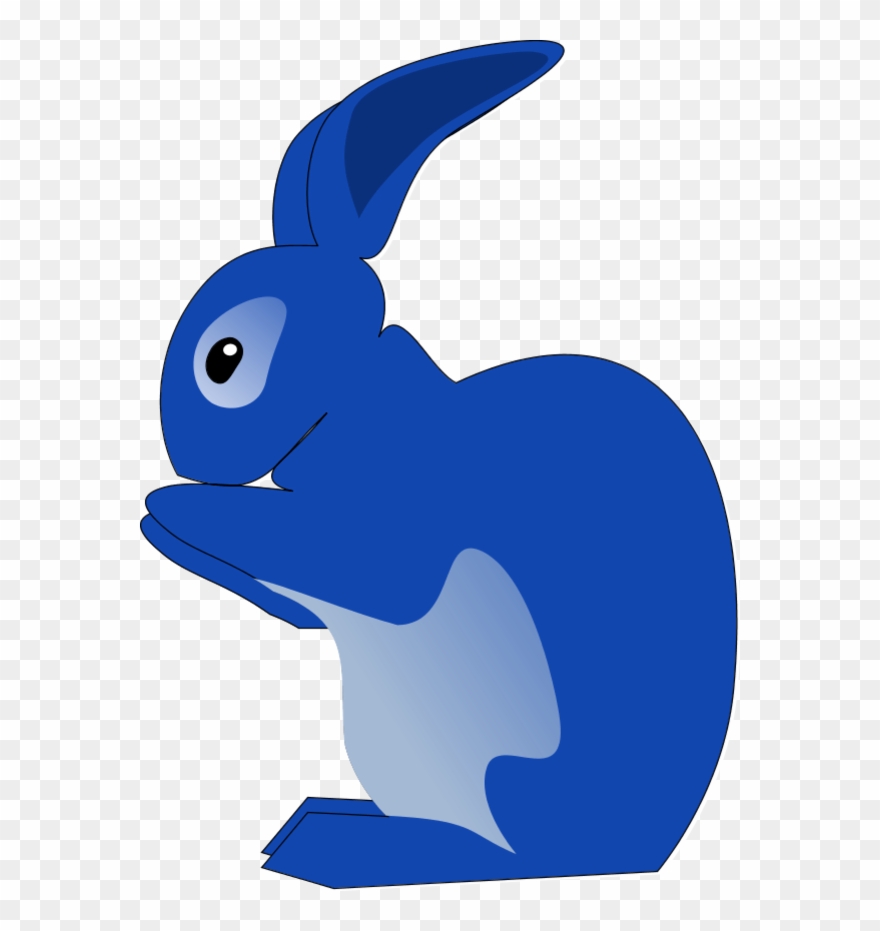 Rabbit Clipart Clip Art - Clip Art Blue Rabbit - Png Download