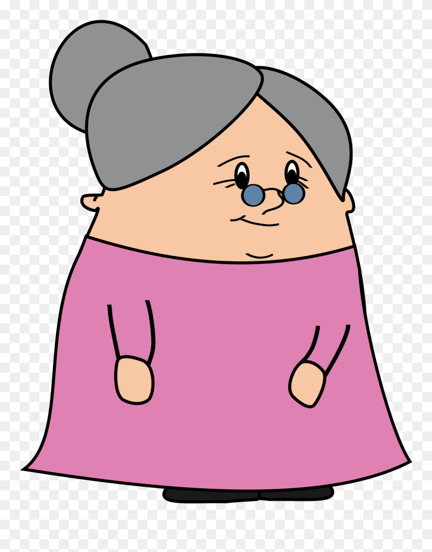 View From The Handicapped Space - Old Lady Clip Art - Png Download