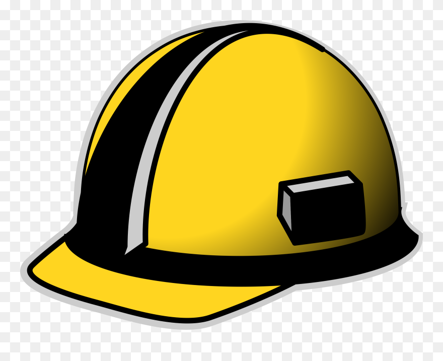 Construction Panda Free Images Constructionhatclipart - Black And Yellow Hard Hat - Png Download