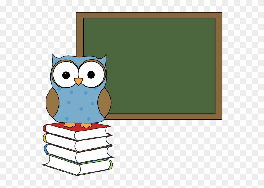 Polka Dot Owl With Chalkboard Clip Art - Owl Teaching Clip Art - Png Download