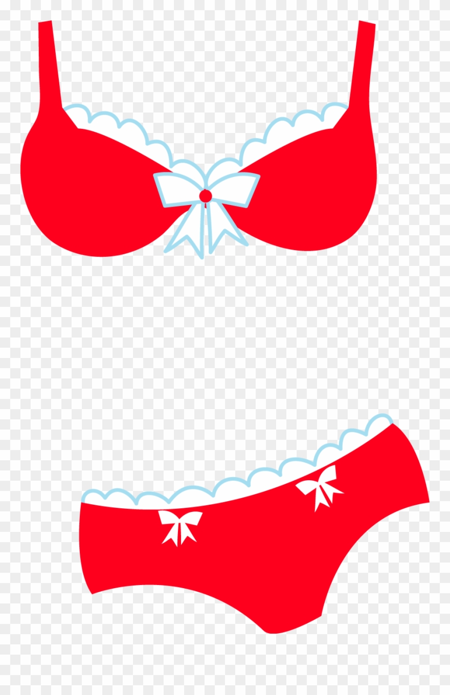 Vector Lingerie Inspired In Santa - Panty And Bra Clipart - Png Download