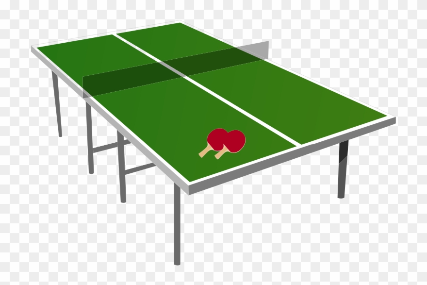 Free Table Tennis Clip Art - Table Tennis Table Clipart - Png Download