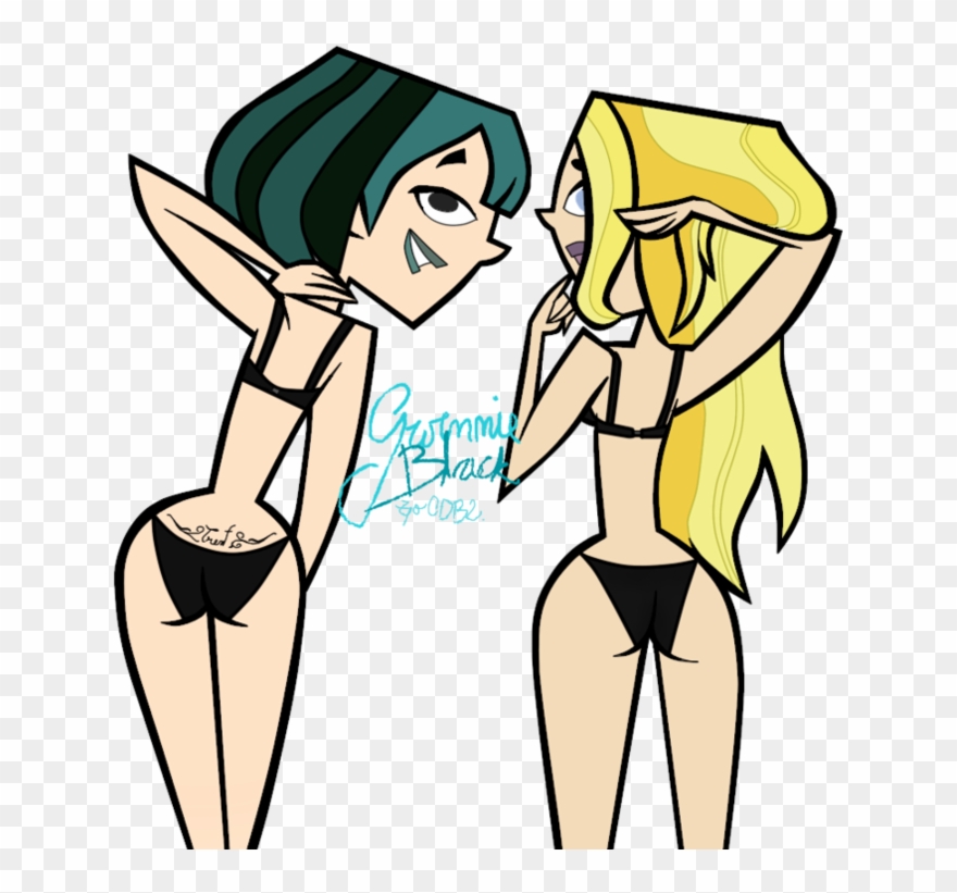 Swimsuit Drawing Cartoon - Total Drama Dawn And Gwen Clipart