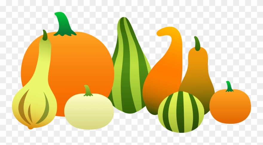 Fall Food Clipart - Pumpkins And Gourds Clipart - Png Download