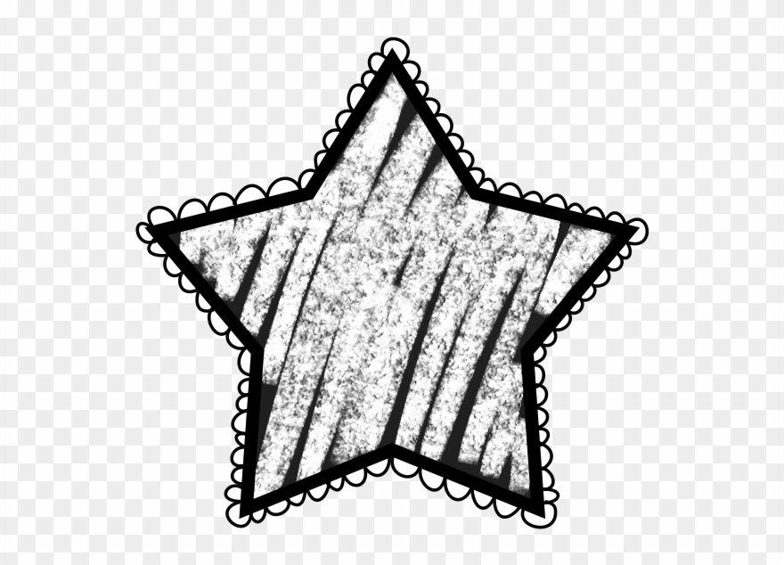 Chalk Drawing Blackboard Board - White Chalk Star Png Clipart