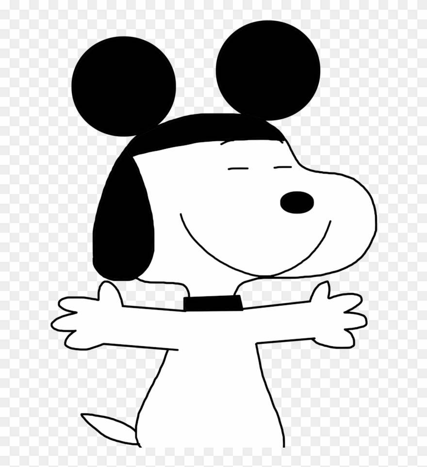 Picture Royalty Free Stock Snoopy With Mickey Mouse - Mickey Mouse Clipart