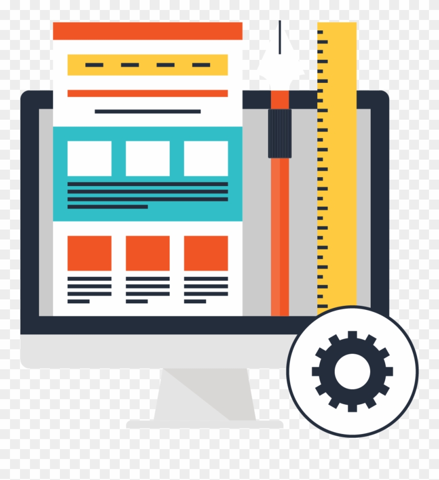 Website Design & Theme Customization Service - Diseño Web Vector Png Clipart