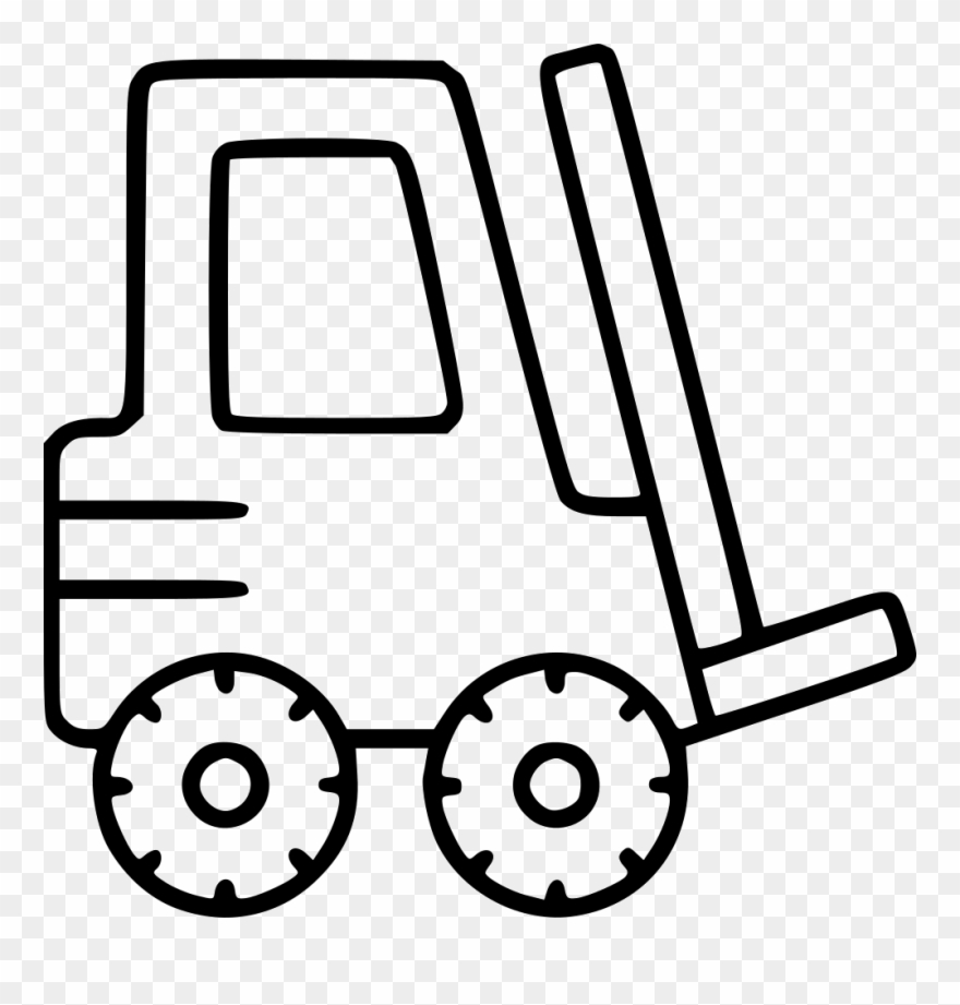 Forklift Industrial Equipment Moving Loader Warehouse - Montacargas Para Dibujar Clipart