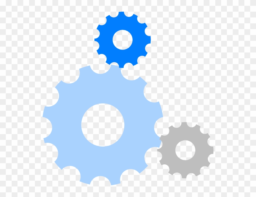 Blue Gears Clipart - Png Download