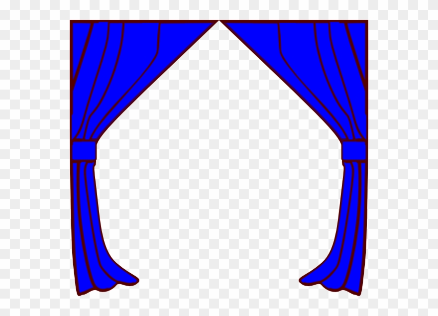 Free Download Clip Art Curtains Clipart Theater Drapes - Blue Curtains Clip Art - Png Download