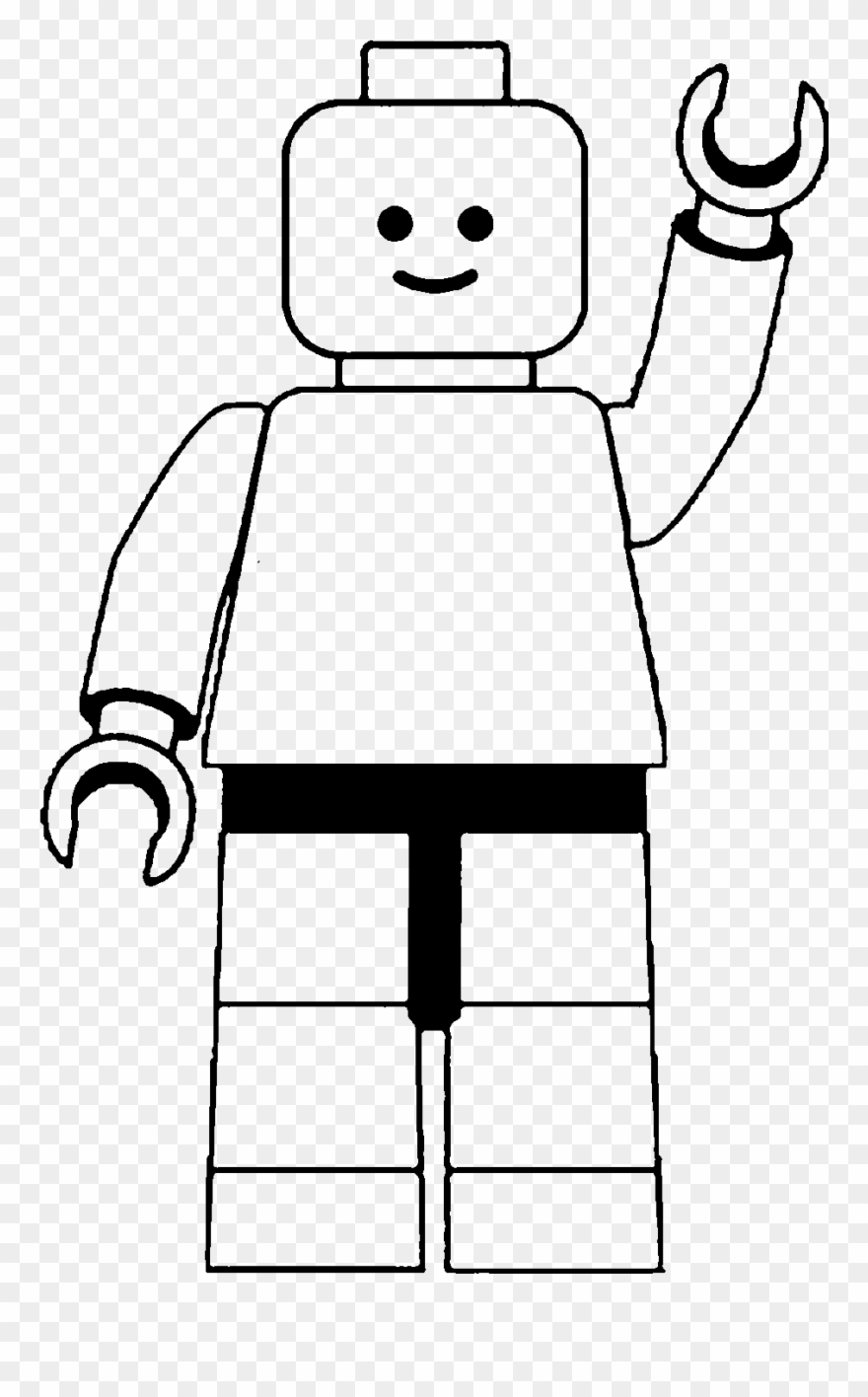 Lego Man Clip Art Black And White - Lego Clipart Black And White - Png Download