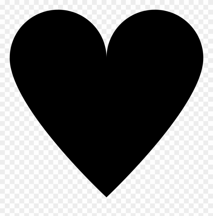 Black Heart Clipart Image - Black Heart Png Transparent Png