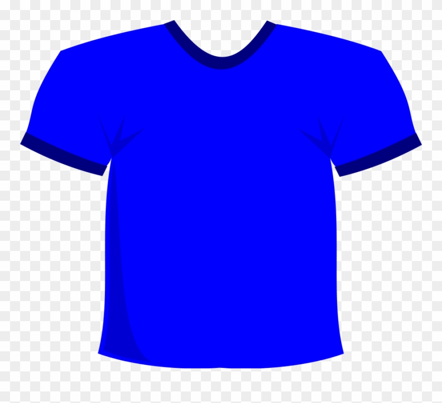 Download Short Sleeve Shirts Clipart - Blue T Shirt Cartoon - Png