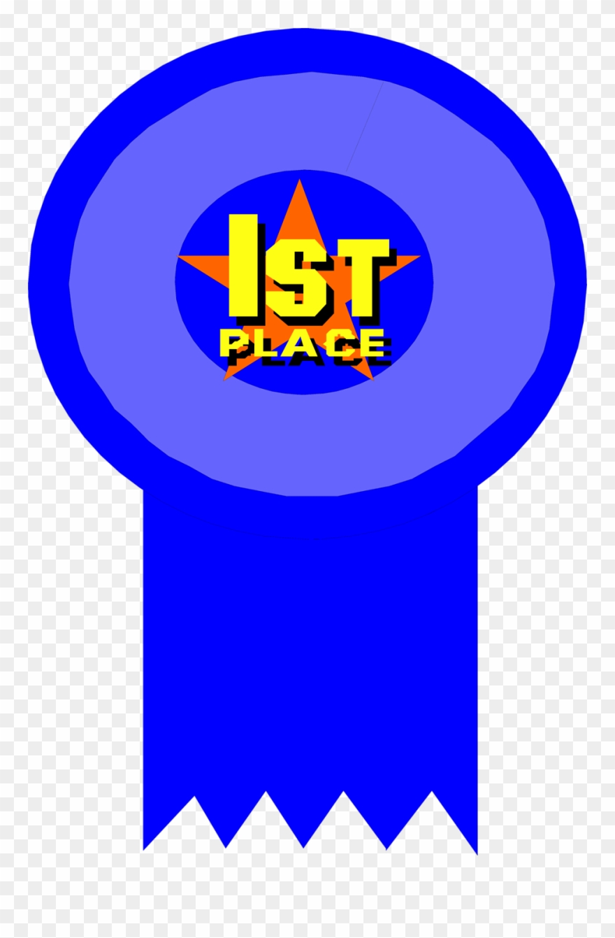 1st Place Award Ribbon Clipart - 1st Place Ribbon Transparent Background - Png Download