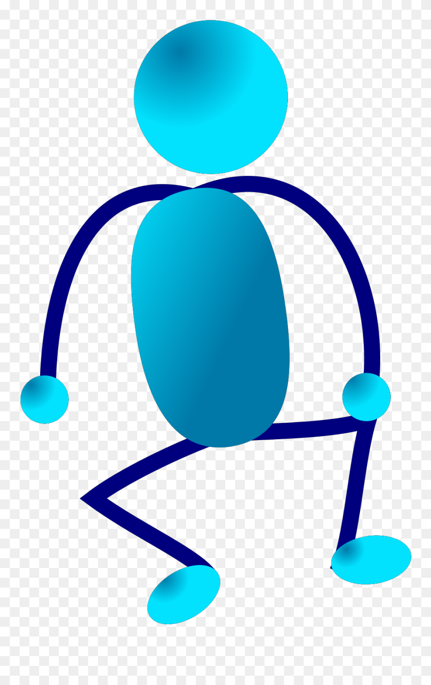 Clip Art Stick Men Clip Art - Blue Stick Figure Clipart - Png Download