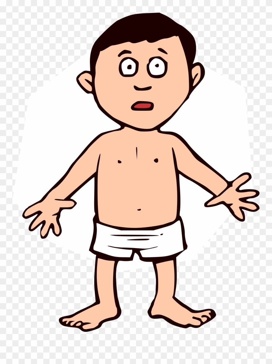 Medium Image - Cartoon Boy In Underwear Clipart