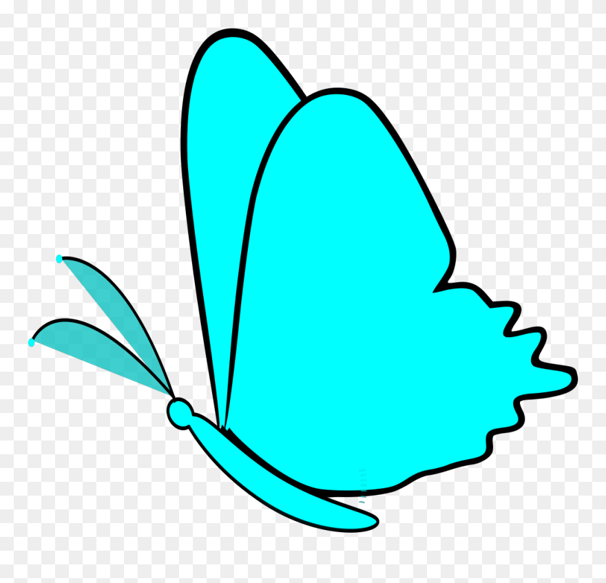 Simple Butterfly Clipart Transparent Background - Png Download