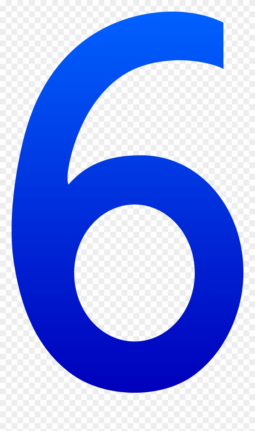 Blue Clipart Number 6 - Number 6 Clipart - Png Download