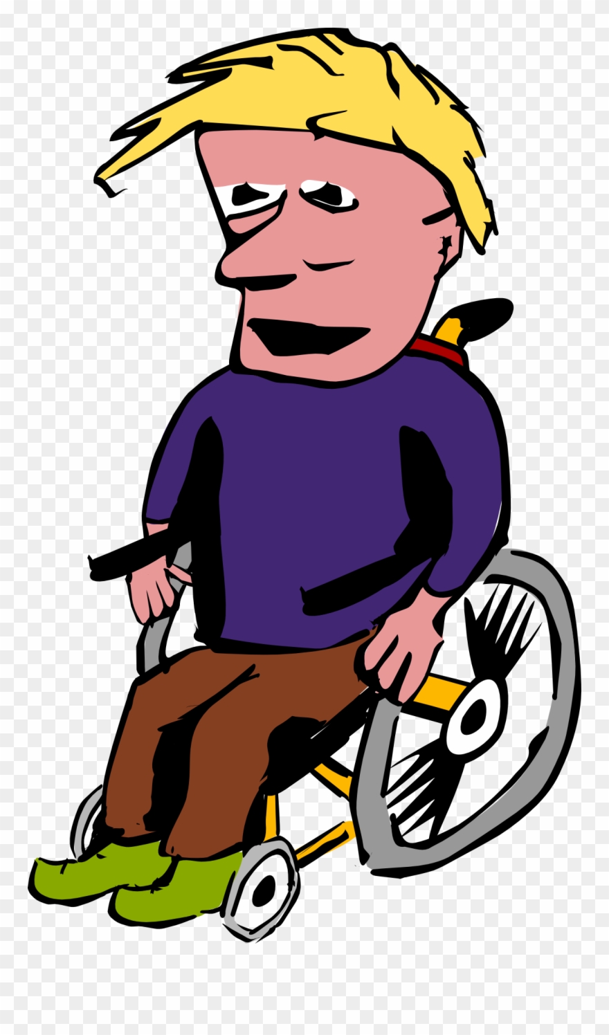 Clipart Man In Wheelchair - Guy In Wheelchair Clipart - Png Download