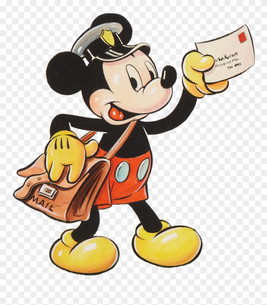 Mailman Clipart - Mickey Mouse Mail Man - Png Download