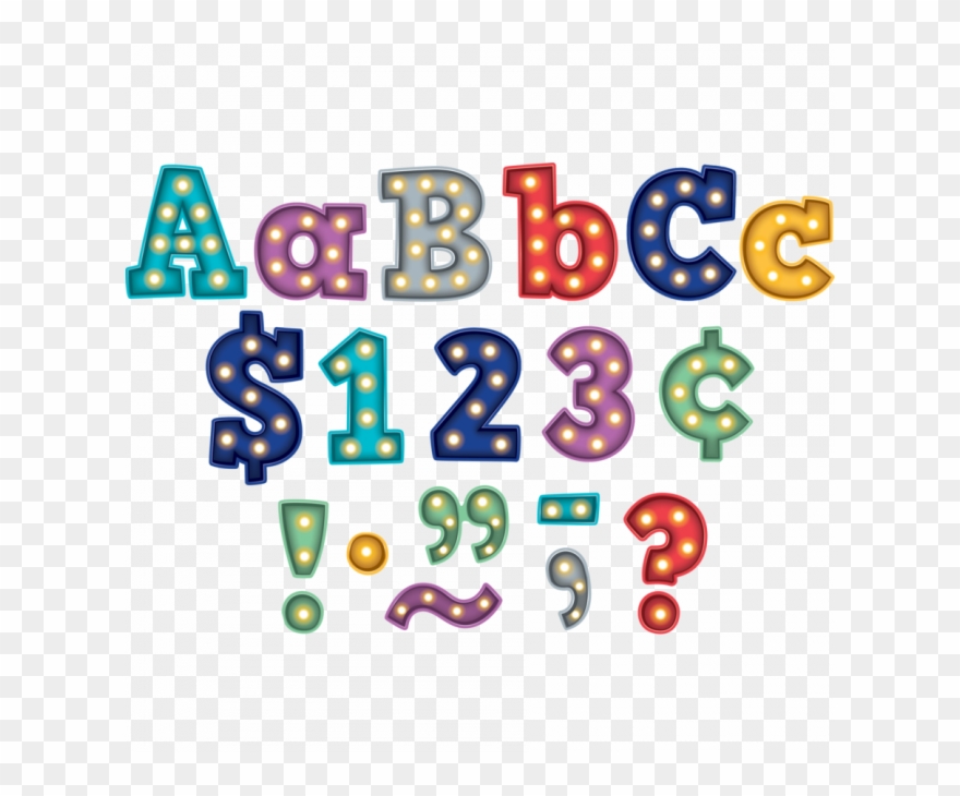 Display Letters Numbers Bold Block Free Delivery - Teacher Created Resources Tcr3882 3 In. Marquee Bold Clipart