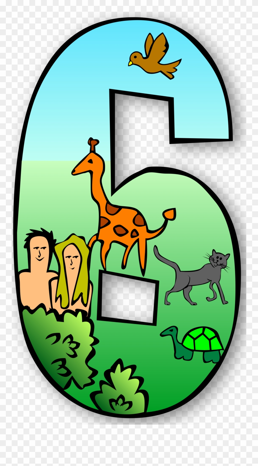 Free Clipart Creation Days Numbers Gerald G - Creation Story Day 6 - Png Download