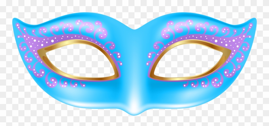 Masks Clipart Clip Art Transparent - Blue Mask Clipart - Png Download