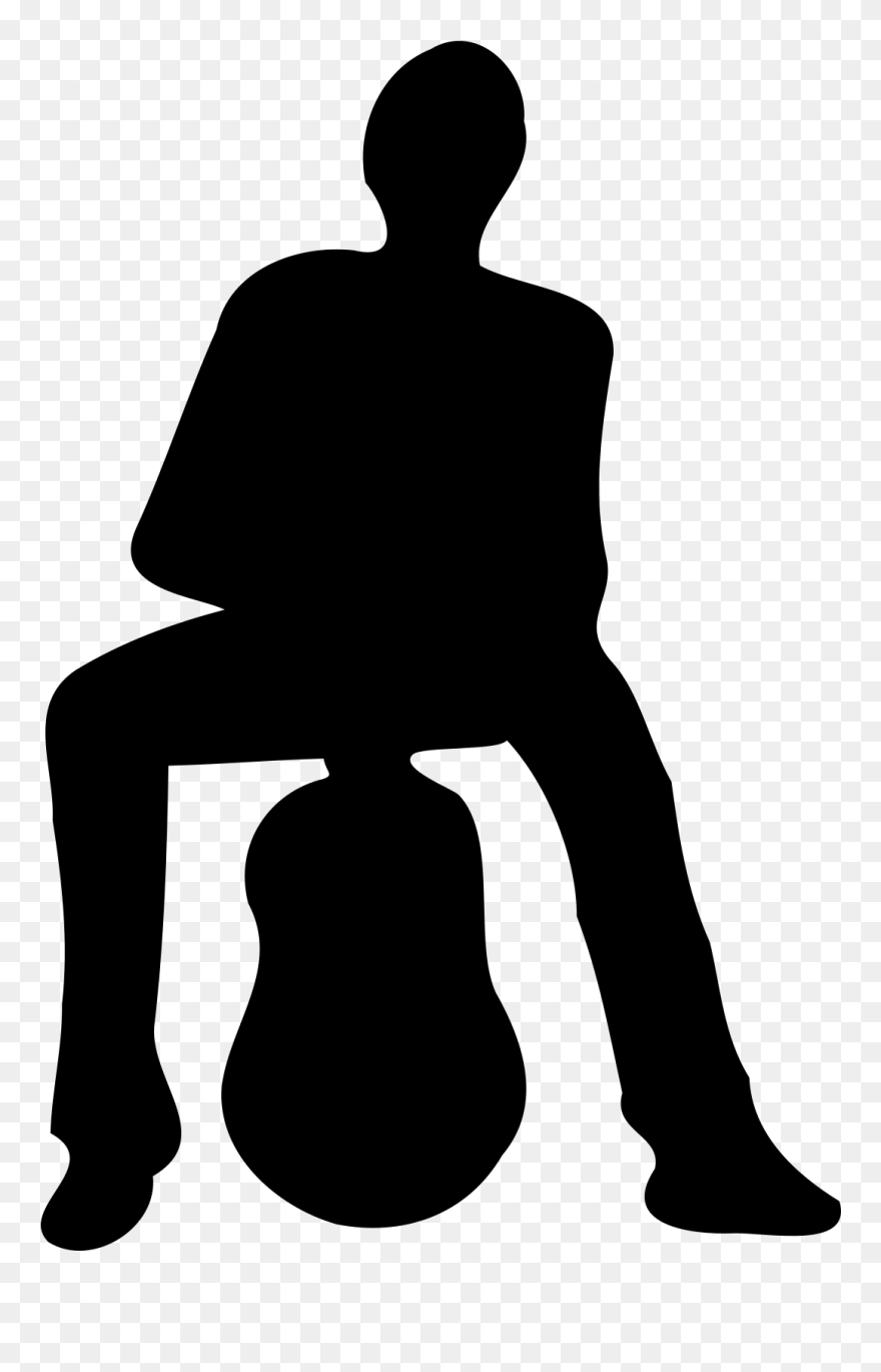 Clipart - Guy Playing Guitar Silhouette Png Transparent Png