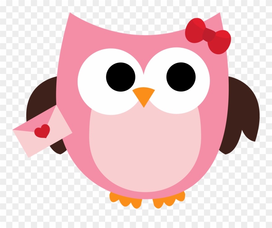 Owl Clip Cake Ideas And Designs - Owl Valentine Clip Art - Png Download