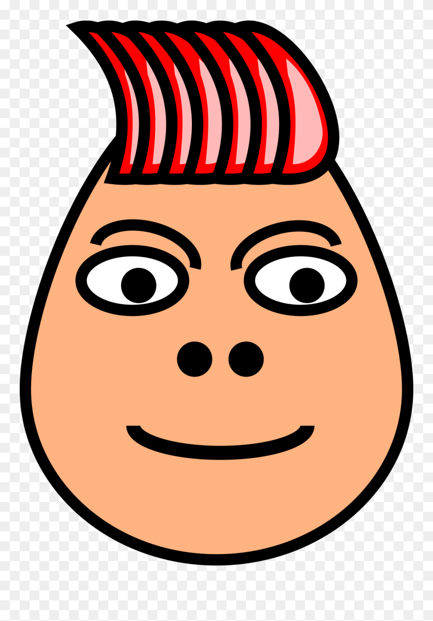 Retro Joystick 002 Clipart, Vector Clip Art Online, - Egg Head With Hair - Png Download