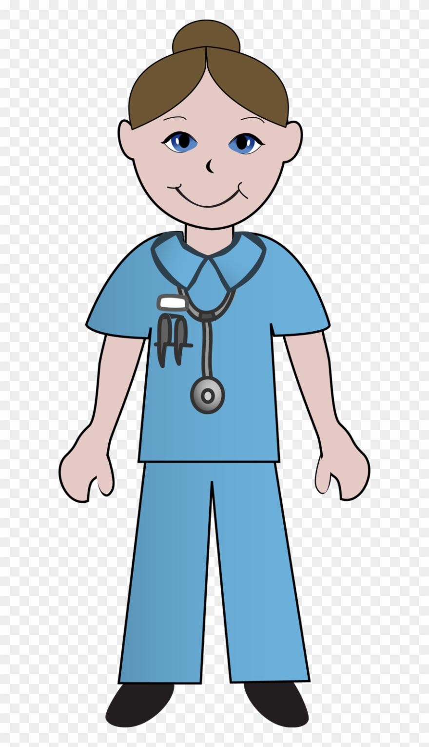 Free Clip Art School Nurse Clipart Image - Clip Art Cute Nursing - Png Download