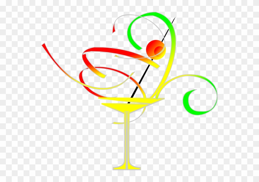 How To Set Use Red Green Martini Clipart - Clip Art - Png Download