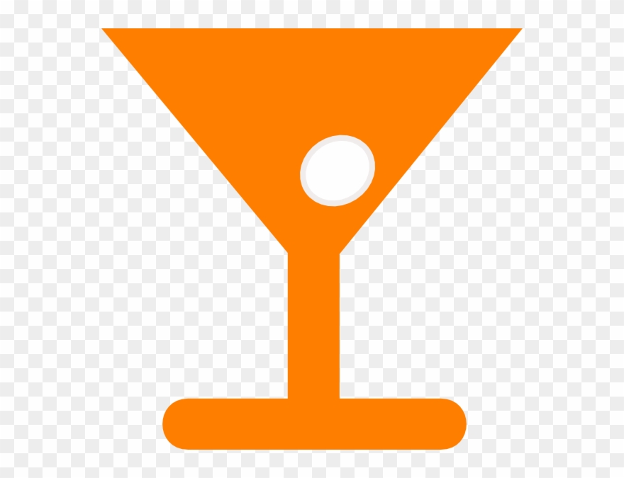 Martini Clip Art - Orange Martini Clipart - Png Download