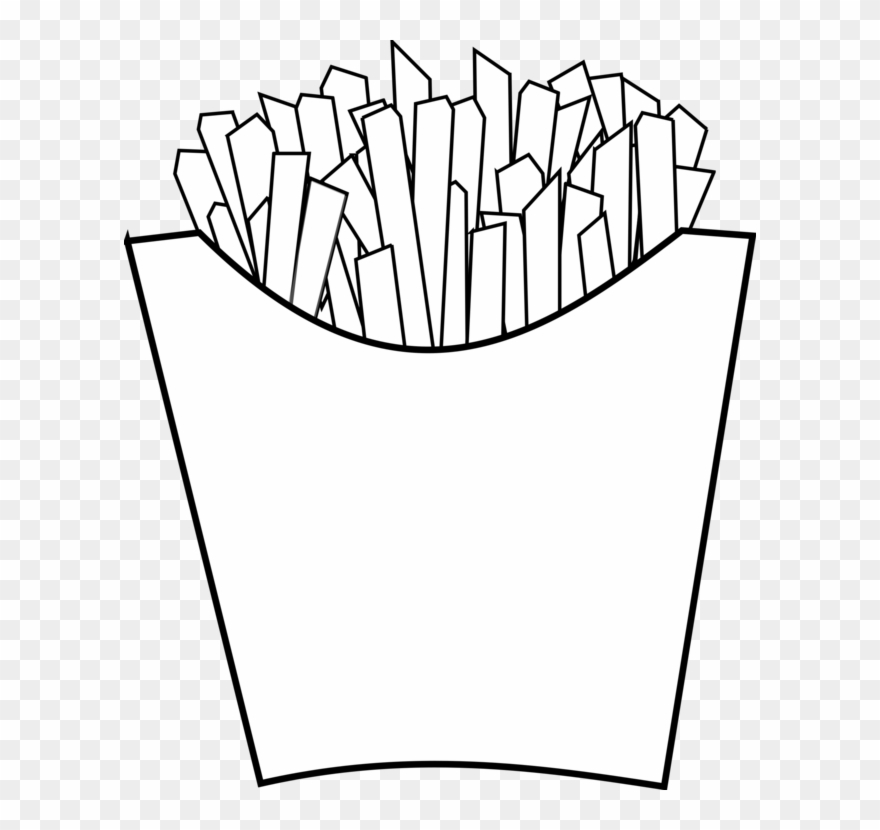 Mcdonald's French Fries Fast Food Drawing Line Art - French Fries Clip Art - Png Download