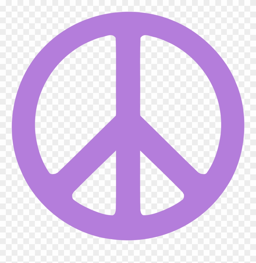 Lavender Flower Clip Art - Green Peace Symbol - Png Download