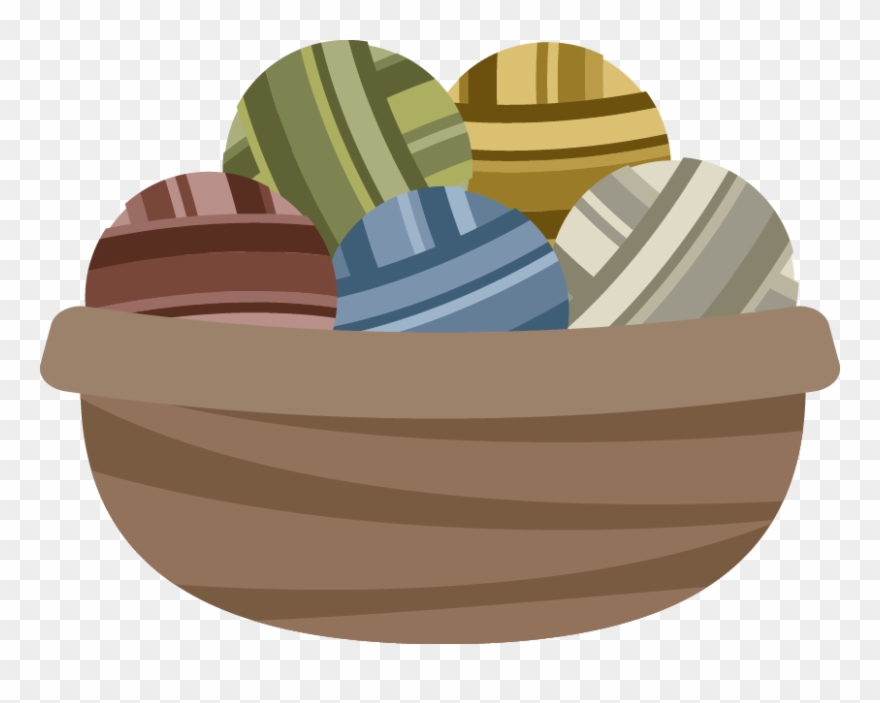 Crochet Clipart Knitting Basket - Dinghy - Png Download