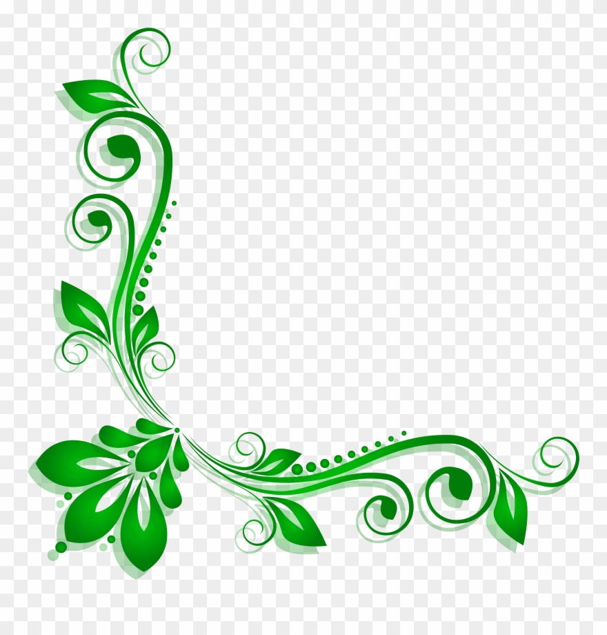 Crochet Clipart Border - Green Wedding Borders Png Transparent Png